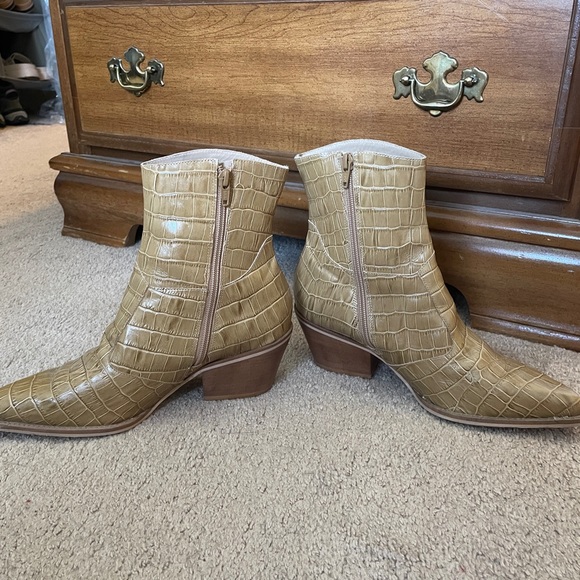 ABLE Croc Leather Booties - Picture 2 of 5